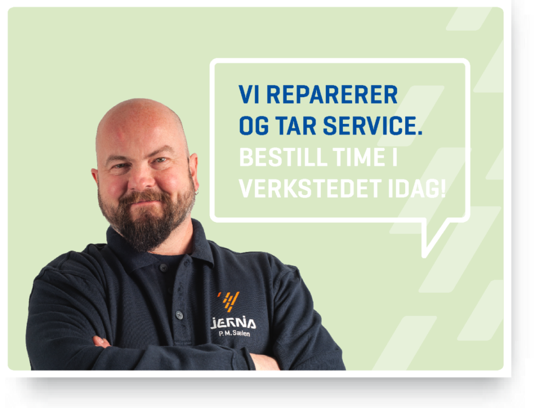 Vi reparerer og tar service. Bestill time i verkstedet idag!